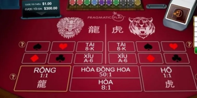Các cửa cược phổ biến trong cách chơi bài Rồng Hổ trực tuyến