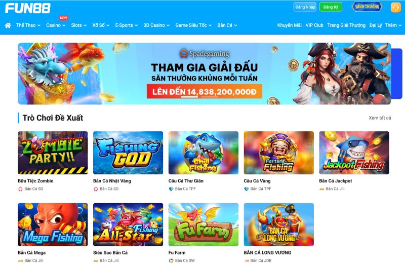 Jun88 cung cấp nhiều tựa game bắn cá hot cho hội viên