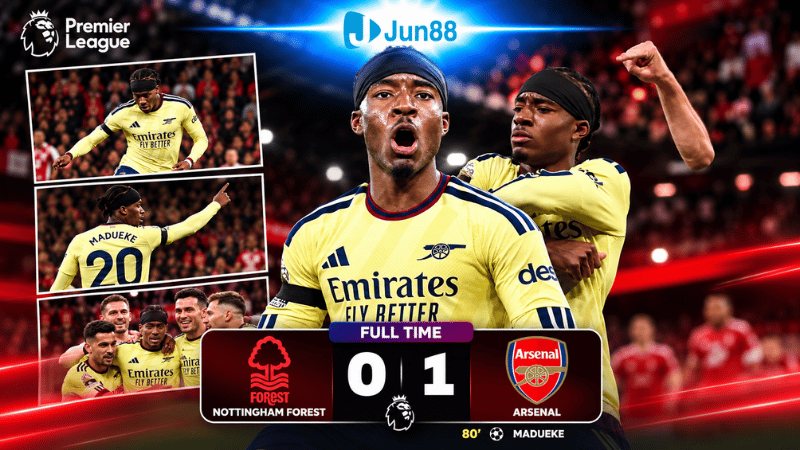 Madueke giúp Arsenal giành 3 điểm