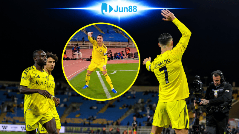 Ronaldo ăn mừng khác lạ sau bàn thắng cho Al Nassr