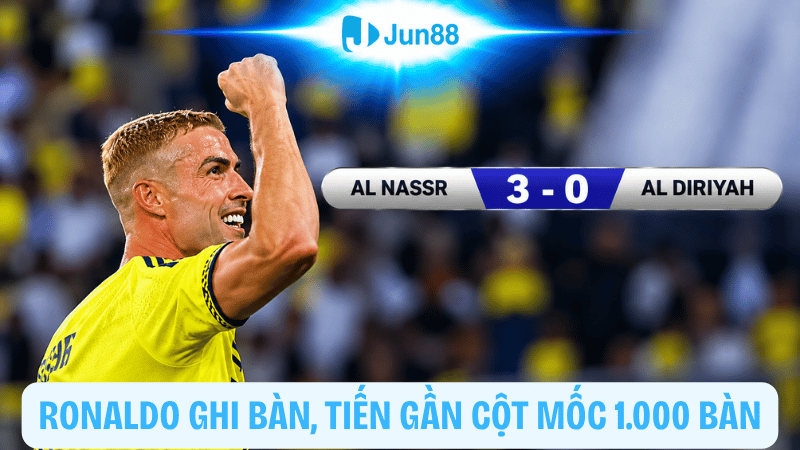 Cristiano Ronaldo ghi bàn, tiến gần cột mốc 1.000 bàn